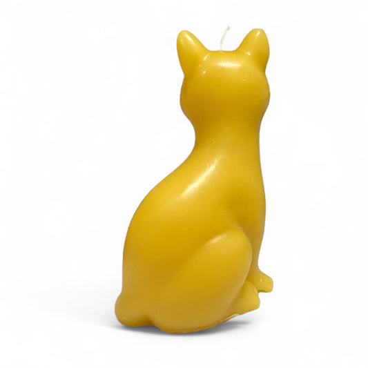 Katze als Bienenwachskerze