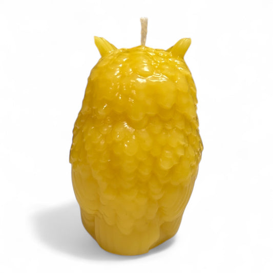 Eule als Bienenwachskerze
