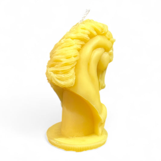 Pferdekopf als Bienenwachskerze