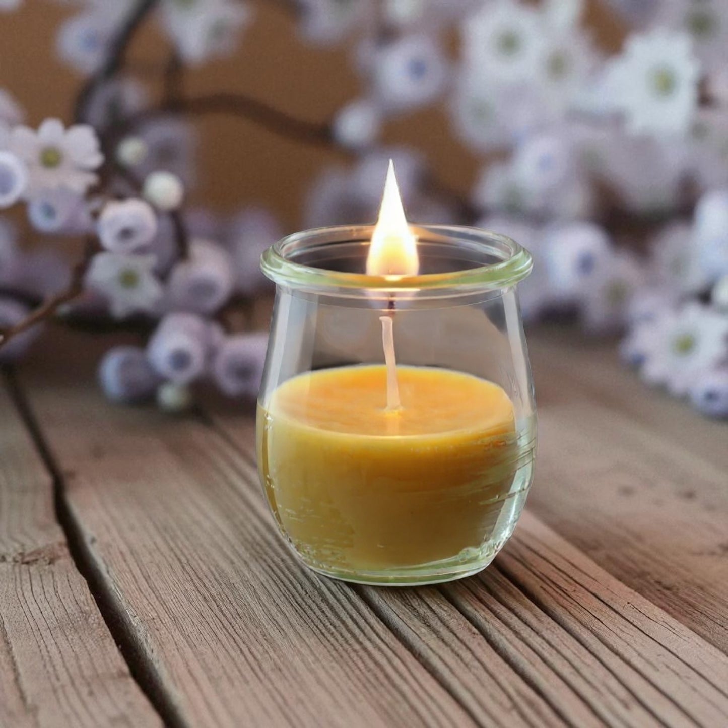 Kerze im Tulpenglas WECK aus Bienenwachs