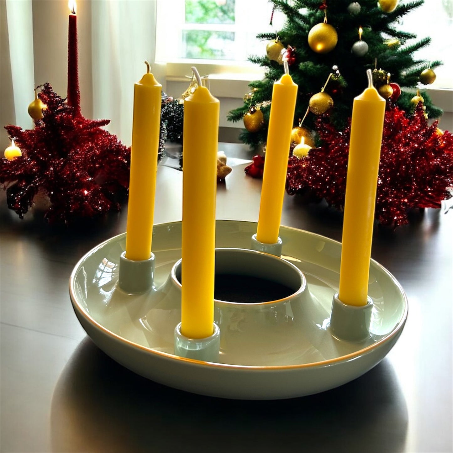 Moderne Tischkerzen aus Bienenwachs