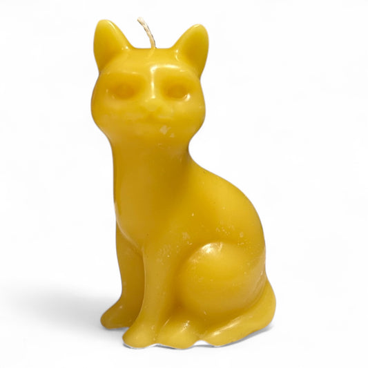 Katze als Bienenwachskerze