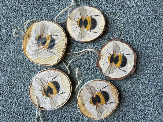 Astscheiben - Anhänger mit Bienen oder Küken